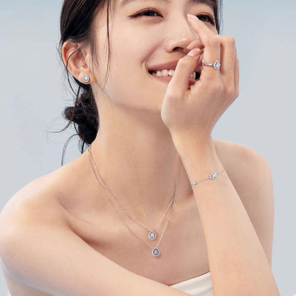 Ocean Blue Mermaid Tear Necklace