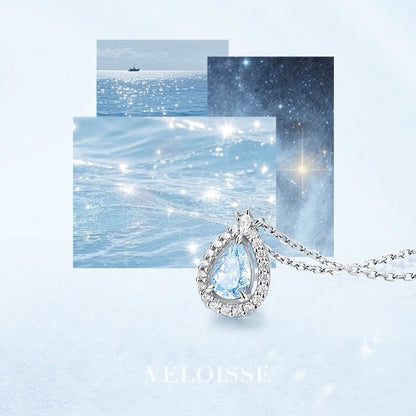 Ocean Blue Mermaid Tear Necklace