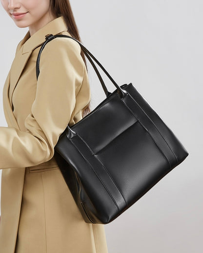 Women's Structured Executive Genuine Leather Bag