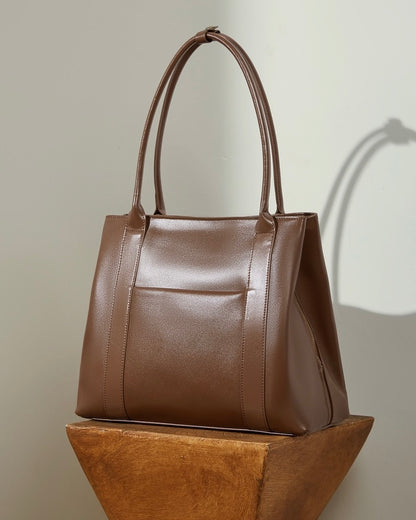 Women's Structured Executive Genuine Leather Bag