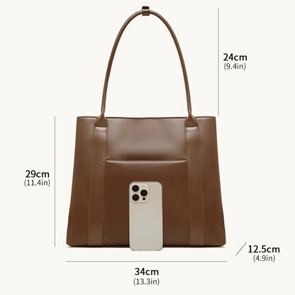 Women's Structured Executive Genuine Leather Bag