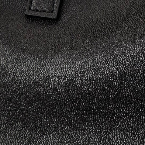 Elegant Minimalist Genuine Leather Bag - Vintage Boston Shoulder Tote with Charm