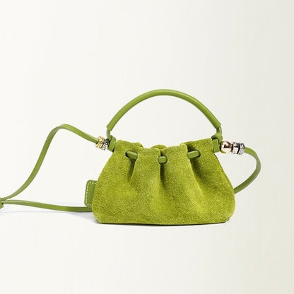 Vintage Frosted Texture Cloud Plissee Mini Handtasche Umhängetasche