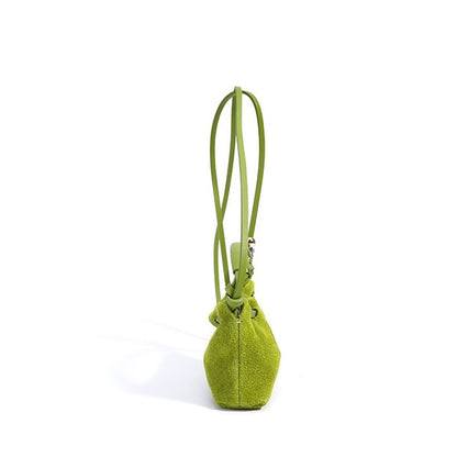 Vintage Frosted Texture Cloud Plissee Mini Handtasche Umhängetasche