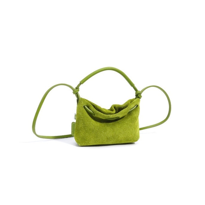 Vintage Frosted Texture Cloud Plissee Mini Handtasche Umhängetasche