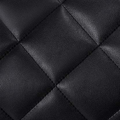 Classic Quilted Genuine Leather Bag - Luxury Chain Strap Tote with Mini Pouch