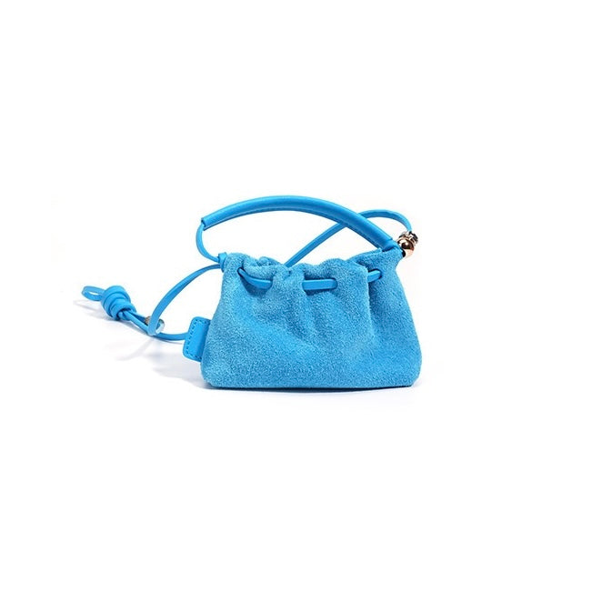 Vintage Frosted Texture Cloud Plissee Mini Handtasche Umhängetasche