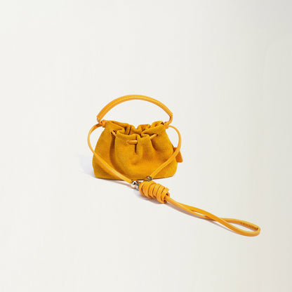 Vintage Frosted Texture Cloud Plissee Mini Handtasche Umhängetasche