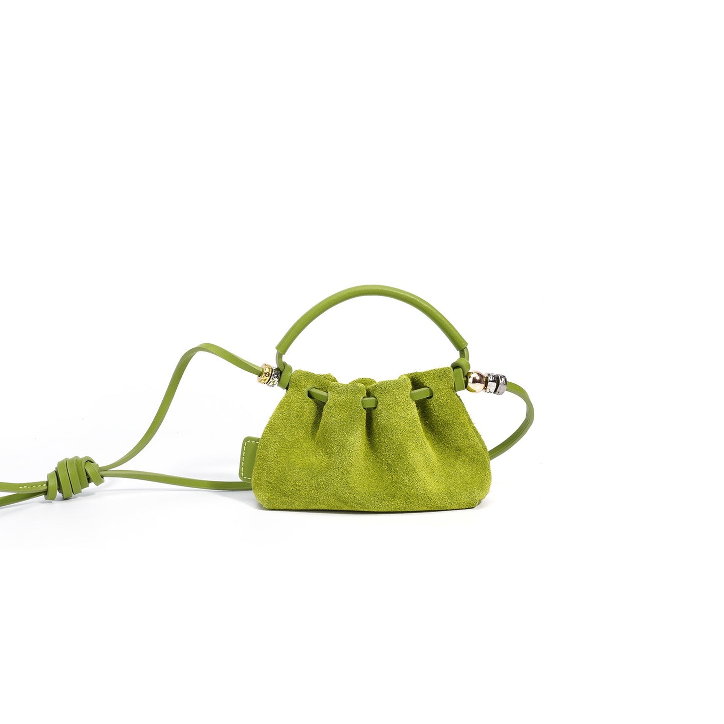Vintage Frosted Texture Cloud Plissee Mini Handtasche Umhängetasche
