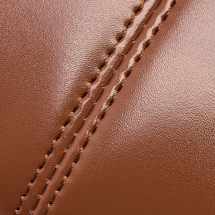 Damenhandtasche aus echtem Leder mit Hufeisenschnalle 