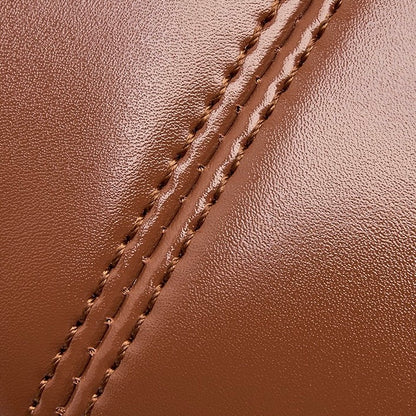 Damenhandtasche aus echtem Leder mit Hufeisenschnalle 
