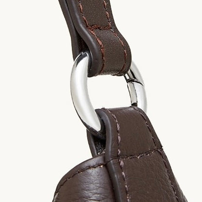 Urban Moto Genuine Leather Bag - Edgy Pebbled Shoulder Hobo with Tassels