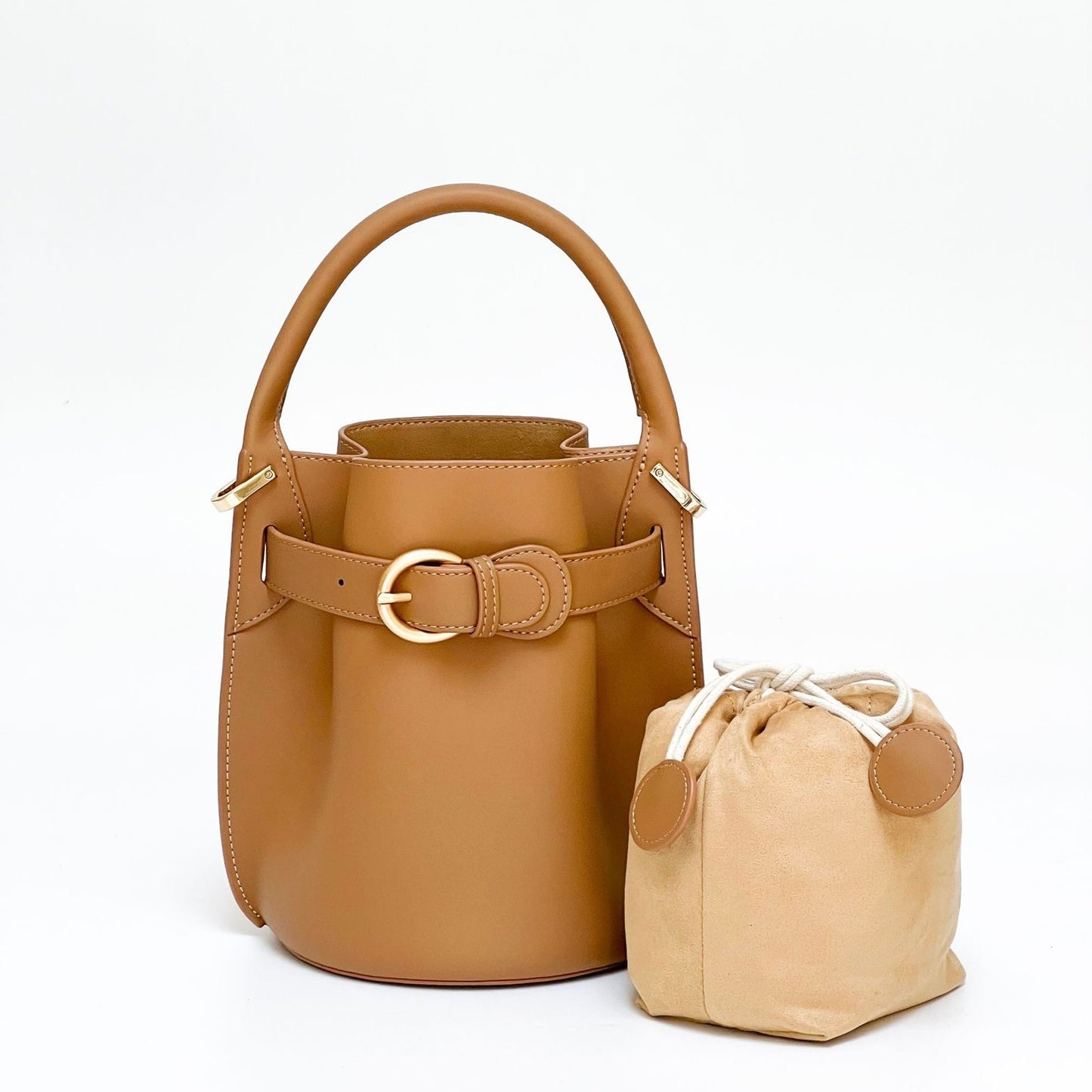 Stylish Exquisite Women's Genuine Leather Mini Bucket Crossbody Handbag