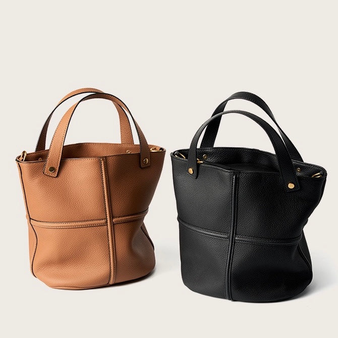 Women’s Genuine Leather Large Capacity Bucket Bag
