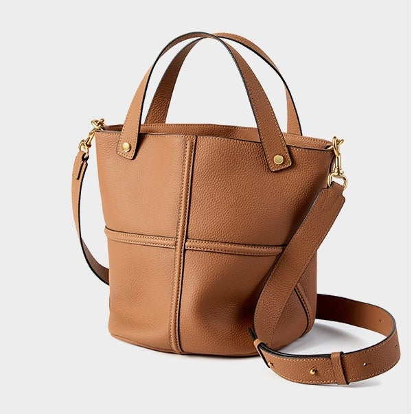 Women’s Genuine Leather Large Capacity Bucket Bag