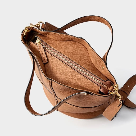 Women’s Genuine Leather Large Capacity Bucket Bag