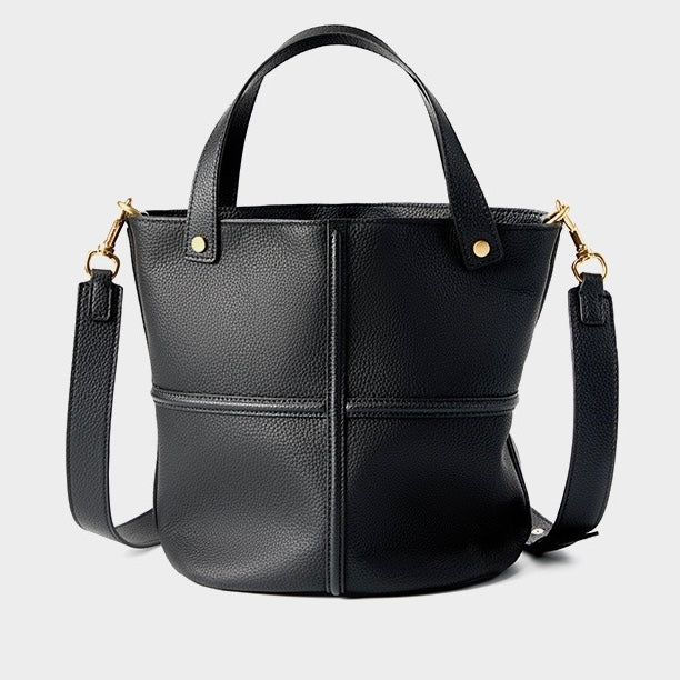 Women’s Genuine Leather Large Capacity Bucket Bag