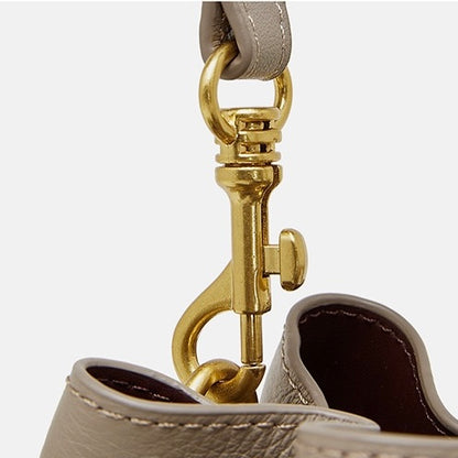 Damen Echtleder Neue Bucket Fringe Handtasche Umhängetasche
