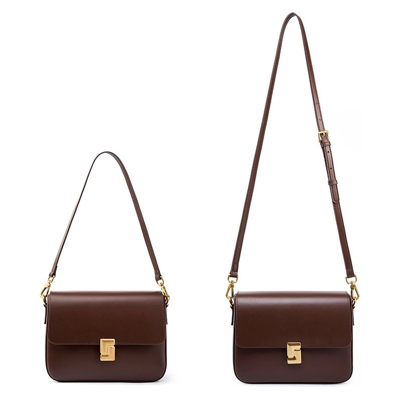 Women’s Genuine Leather Daily Commuter Shoulder Box Bag