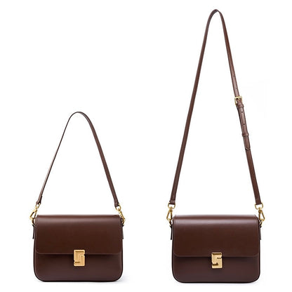 Women’s Genuine Leather Daily Commuter Shoulder Box Bag