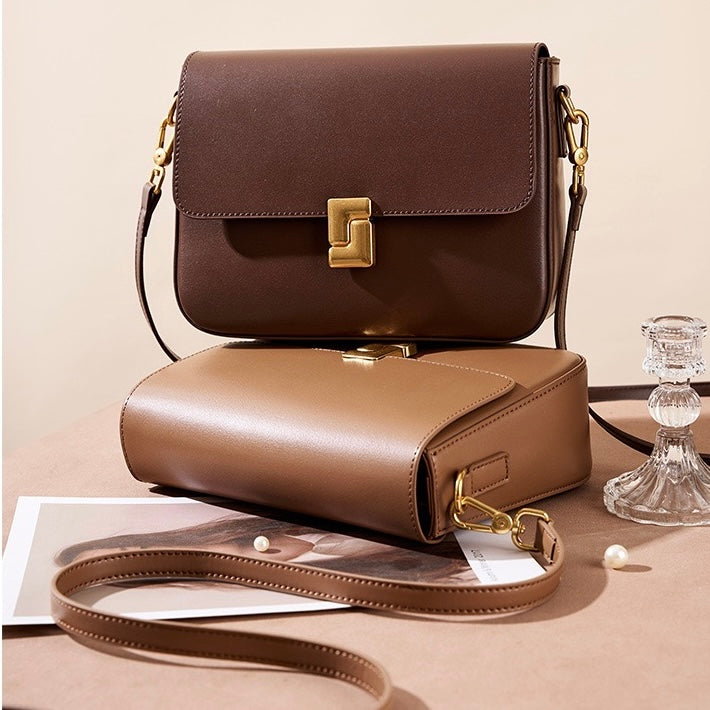 Women’s Genuine Leather Daily Commuter Shoulder Box Bag