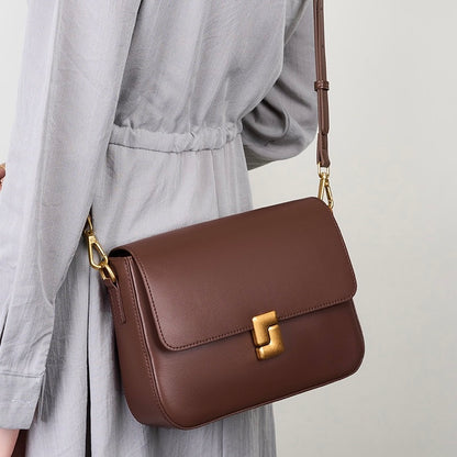 Women’s Genuine Leather Daily Commuter Shoulder Box Bag