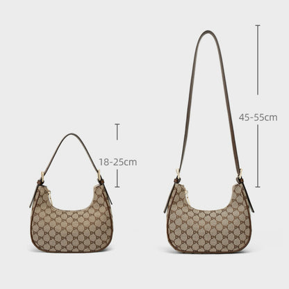 Classic Monogram Canvas Luxury Crescent Armpit Bag