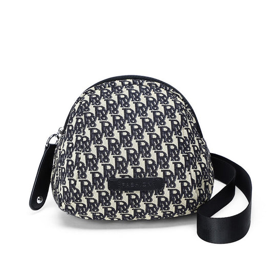 Monogram Jacquard Half-Moon Crossbody Bag