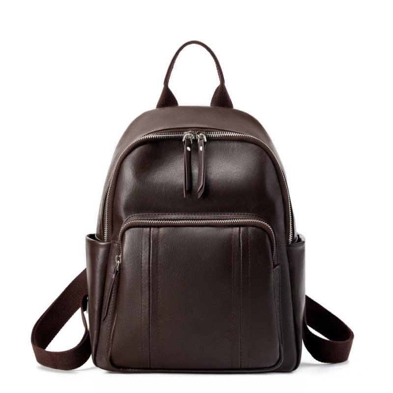 backpack multifunction leather Stylish Large Capacity Soft Leather Multifunctional Women's Genuine Le – VELOISSE