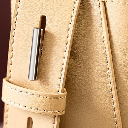 Sac seau surdimensionné en cuir véritable pour femme, à bandoulière et à bandoulière