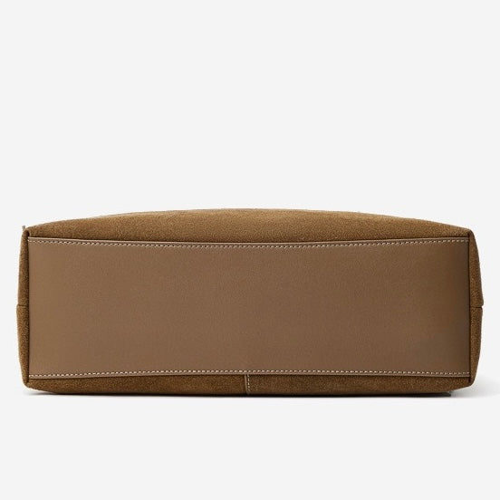 Retro Suede Large Capacity Genuine Leather Shoulder Bag