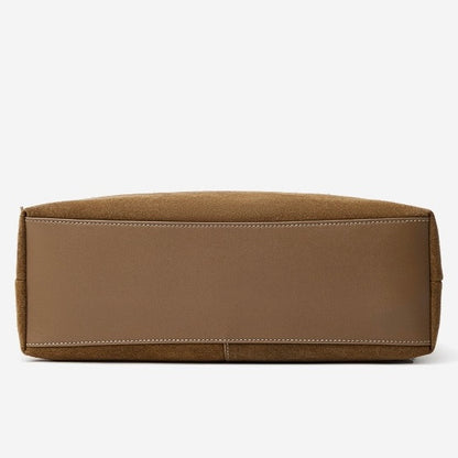 Retro Suede Large Capacity Genuine Leather Shoulder Bag