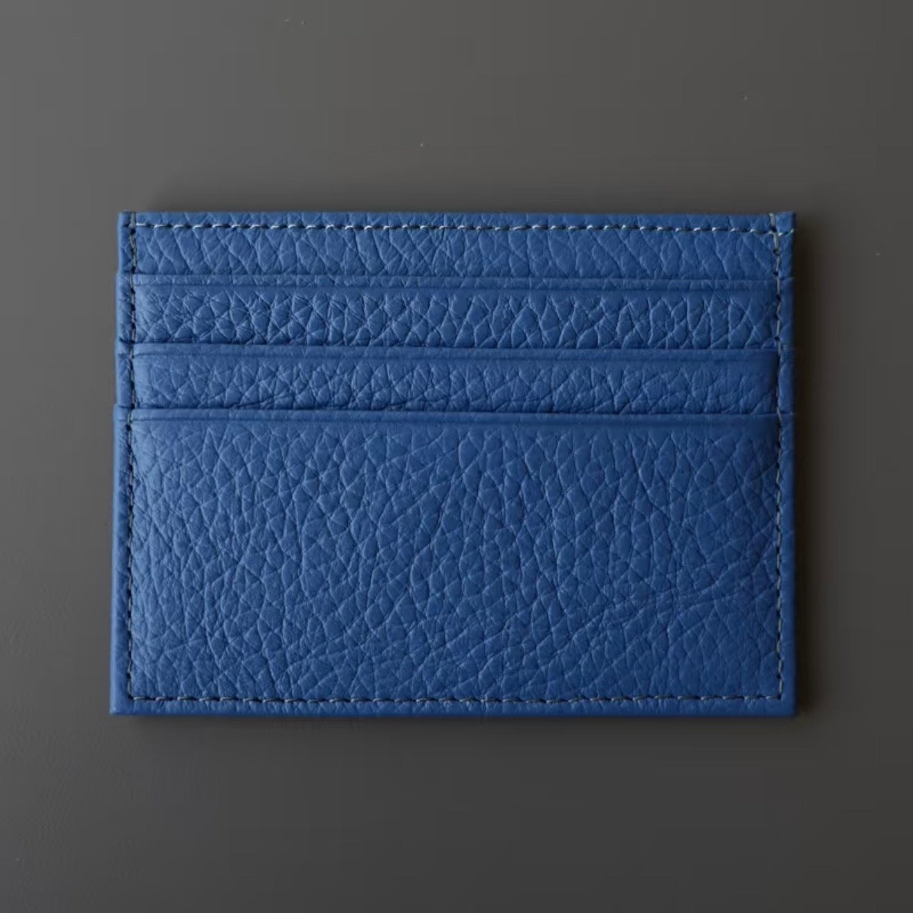 Full-Grain Leather Ultra-Thin Compact Card Case (Multi-Card Slots)