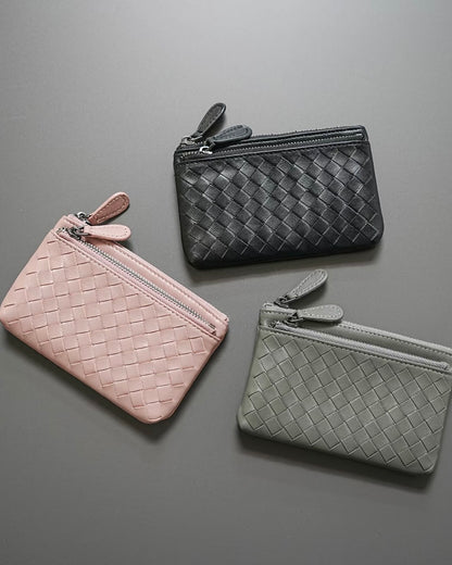Étui à cartes compact ultra-fin en cuir pleine fleur (multiples emplacements pour cartes)