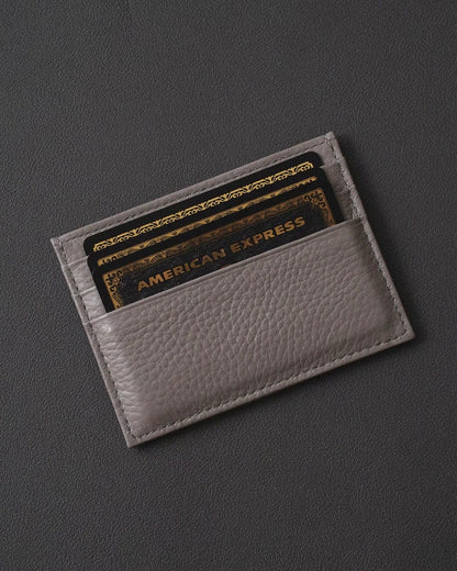 Étui à cartes compact ultra-fin en cuir pleine fleur (multiples emplacements pour cartes)