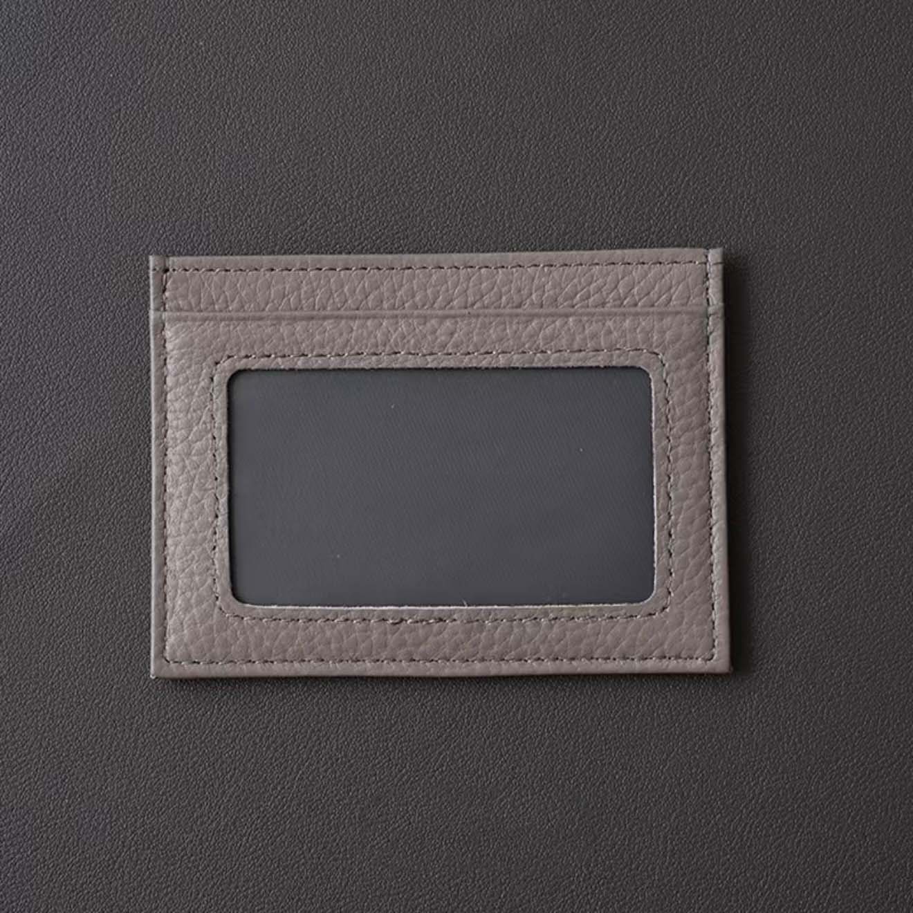 Étui à cartes compact ultra-fin en cuir pleine fleur (multiples emplacements pour cartes)