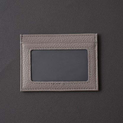 Étui à cartes compact ultra-fin en cuir pleine fleur (multiples emplacements pour cartes)