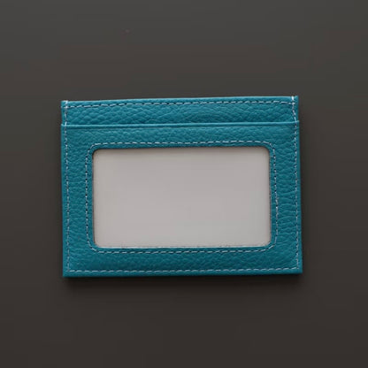 Étui à cartes compact ultra-fin en cuir pleine fleur (multiples emplacements pour cartes)