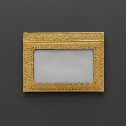 Étui à cartes compact ultra-fin en cuir pleine fleur (multiples emplacements pour cartes)