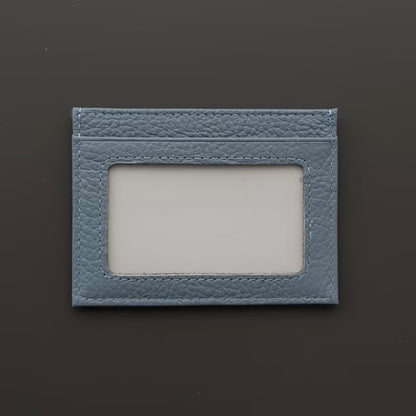 Étui à cartes compact ultra-fin en cuir pleine fleur (multiples emplacements pour cartes)