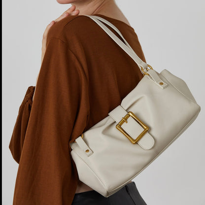 2025 Spring New Women’s Genuine Leather Handheld & Underarm Baguette Bag
