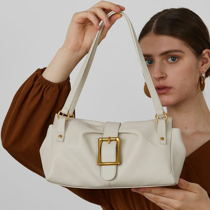 2025 Spring New Women’s Genuine Leather Handheld & Underarm Baguette Bag