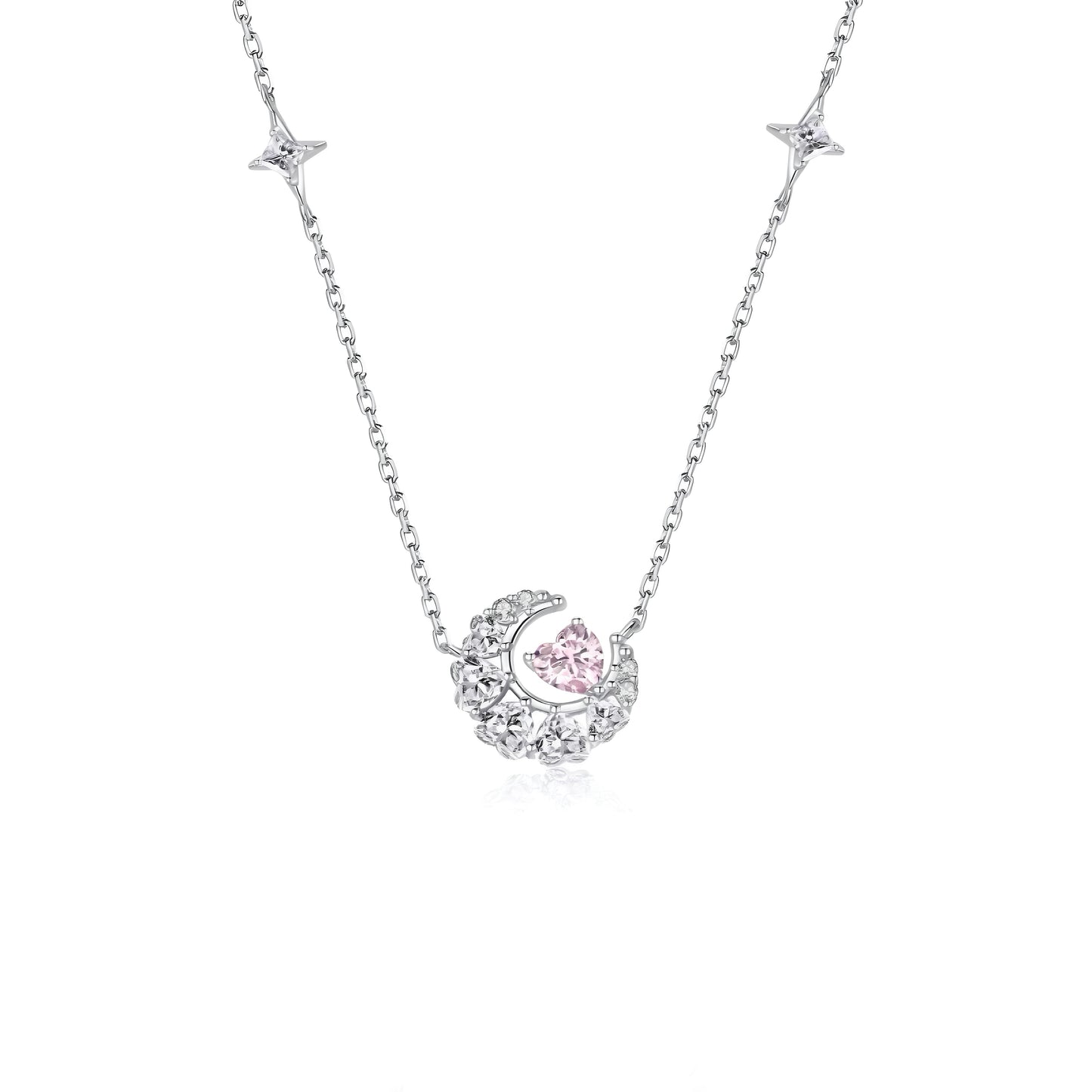 [Limited Edition] Pink Heart Lunar Halo Necklace