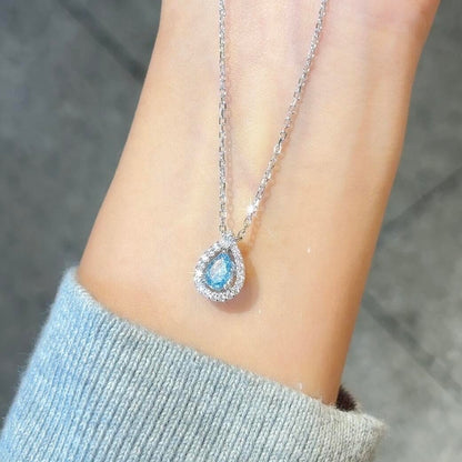 Ocean Blue Mermaid Tear Necklace