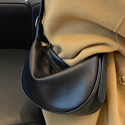 Women's Genuine Leather Underarm Bag - Large Capacity Crossbody Shoulder Bag for Spring Summer Commuting