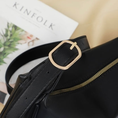 Women's Genuine Leather Underarm Bag - Large Capacity Crossbody Shoulder Bag for Spring Summer Commuting