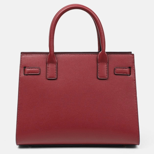 Stylish Red Women's Large Capacity Genuine Leather Tote Bag
