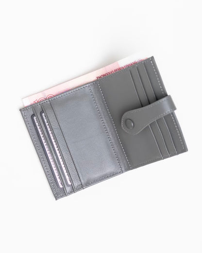 Étui à cartes compact ultra-fin en cuir pleine fleur (multiples emplacements pour cartes)