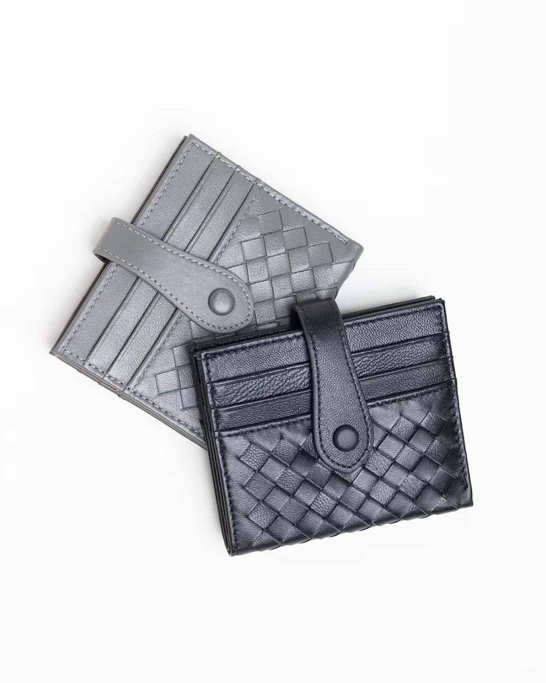 Étui à cartes compact ultra-fin en cuir pleine fleur (multiples emplacements pour cartes)