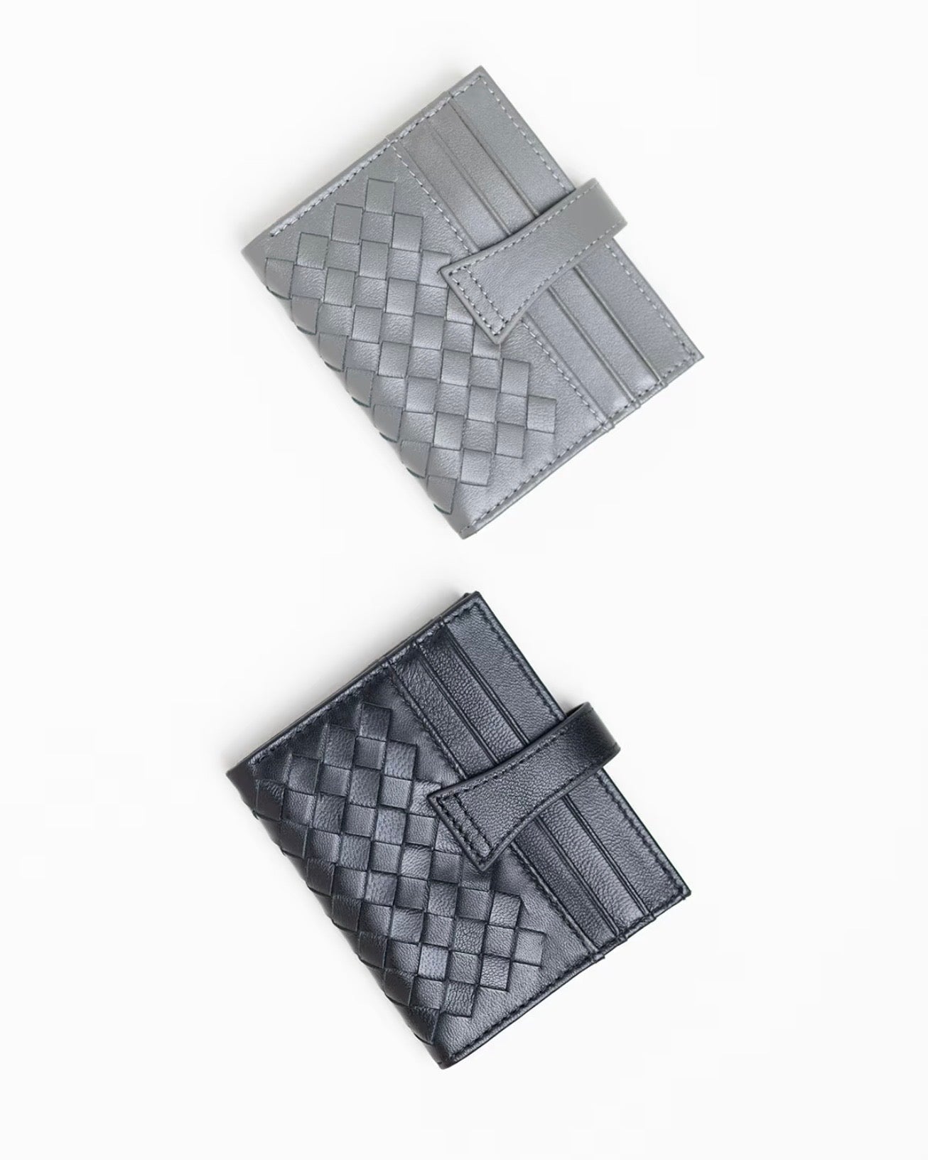 Étui à cartes compact ultra-fin en cuir pleine fleur (multiples emplacements pour cartes)